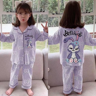 set pijama thỏ tím bé gái