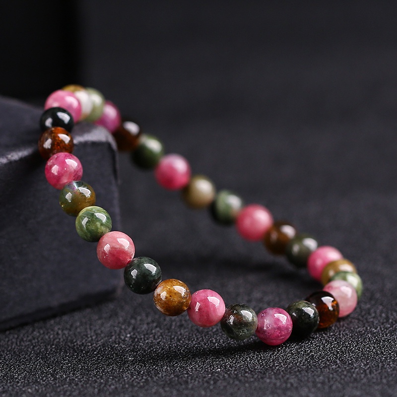 Vòng Đeo Tay Hạt Tourmaline Tự Nhiên Cỡ Nhỏ Xinh Xắn Cho Nữ