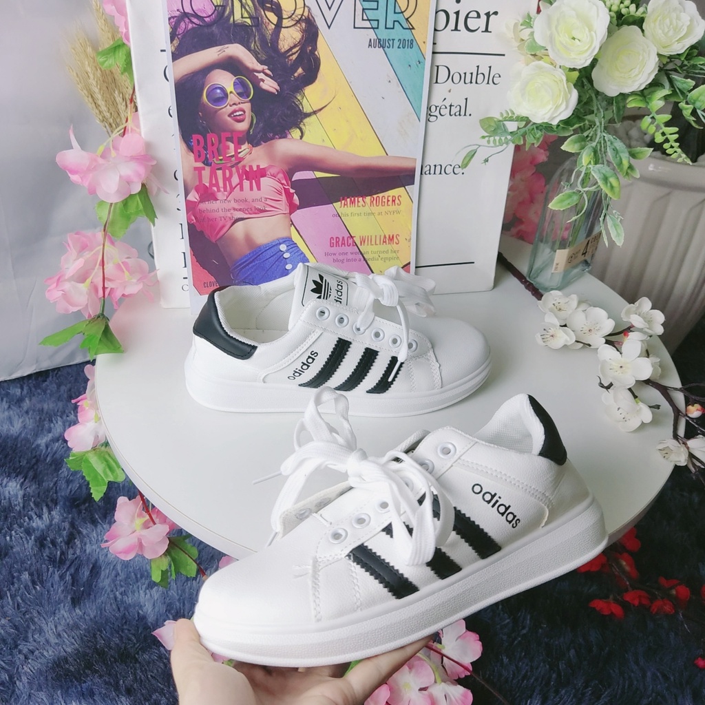 Giày thể thao nữ trắng cổ thấp siêu nhẹ siêu êm phong cách trẻ trung năng động cao cấp