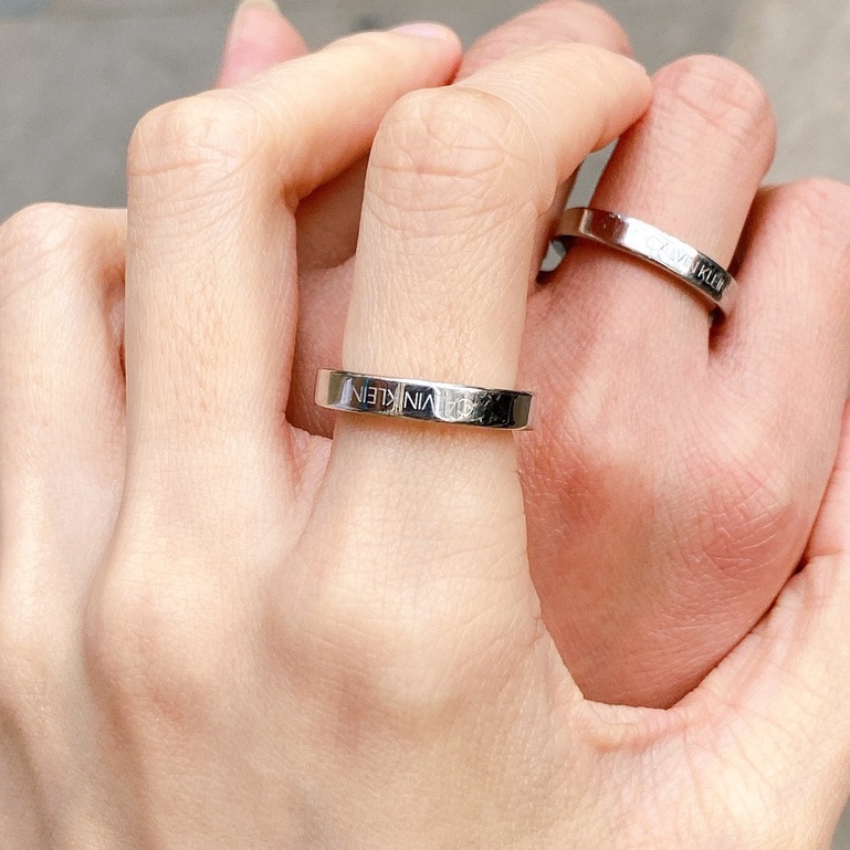 Nhẫn cặp đôi Calvin Klein Hook Rose Gold Ring - Nhẫn CK Authentic, thẻ tag, bill check Code