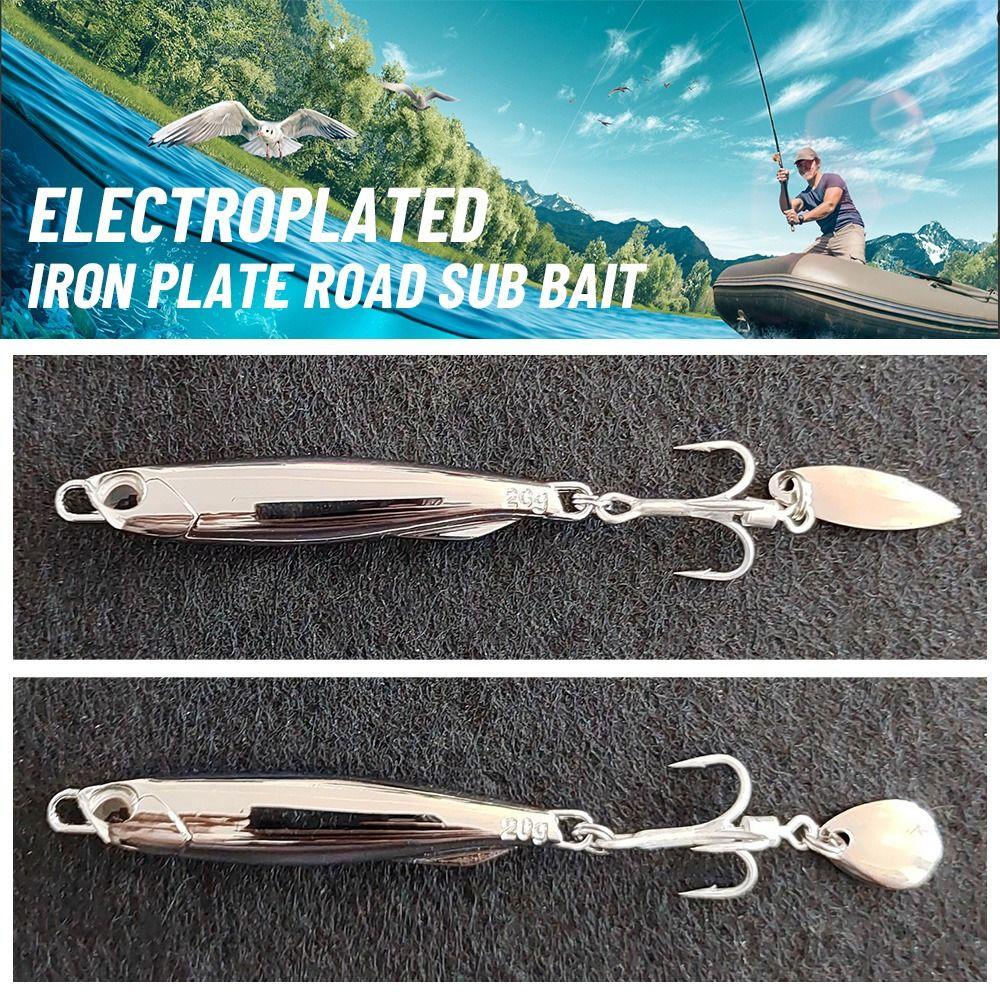 Set 2 Mồi Câu Cá Giả Bằng Kim Loại Mạ Điện 15g 20G 30G