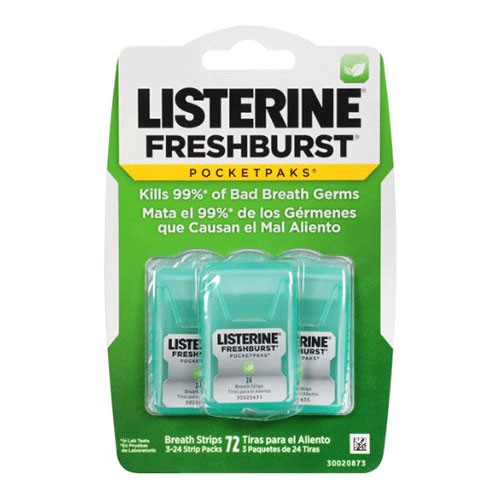 Thơm miệng Listerine Cool Mint PocketPaks, 3 x 24