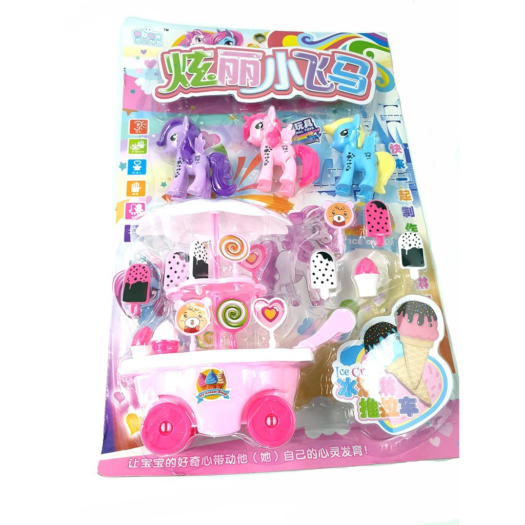 Bộ đồ chơi ngựa Pony bán kem đáng yêu