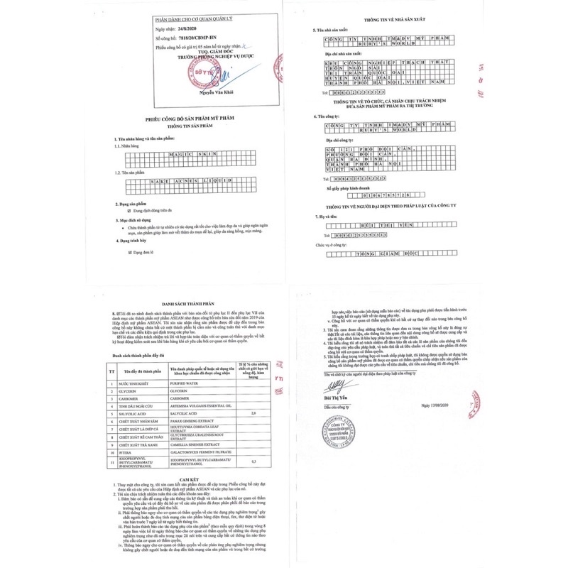 Serum ngừa mụn không sưng cốt rượu sake Sake Acnes Liquid Magic Skin