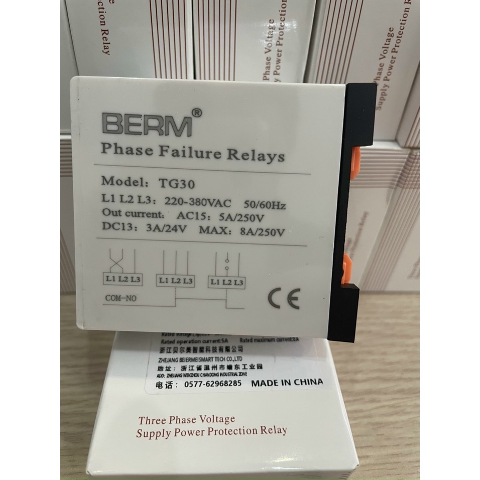 Rơle bảo vệ pha bảo vệ điện áp BERM TG30