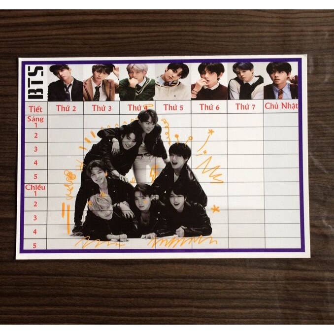 Combo 5 Thời khóa biểu BTS