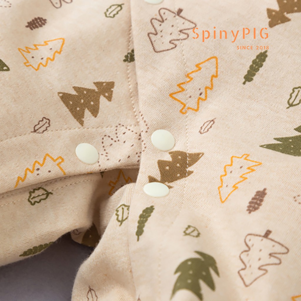 Bộ body cho bé sơ sinh 0-2 tuổi dài tay cotton tự nhiên không chất tẩy nhuộm cho bé gái bé trai mùa thu đông
