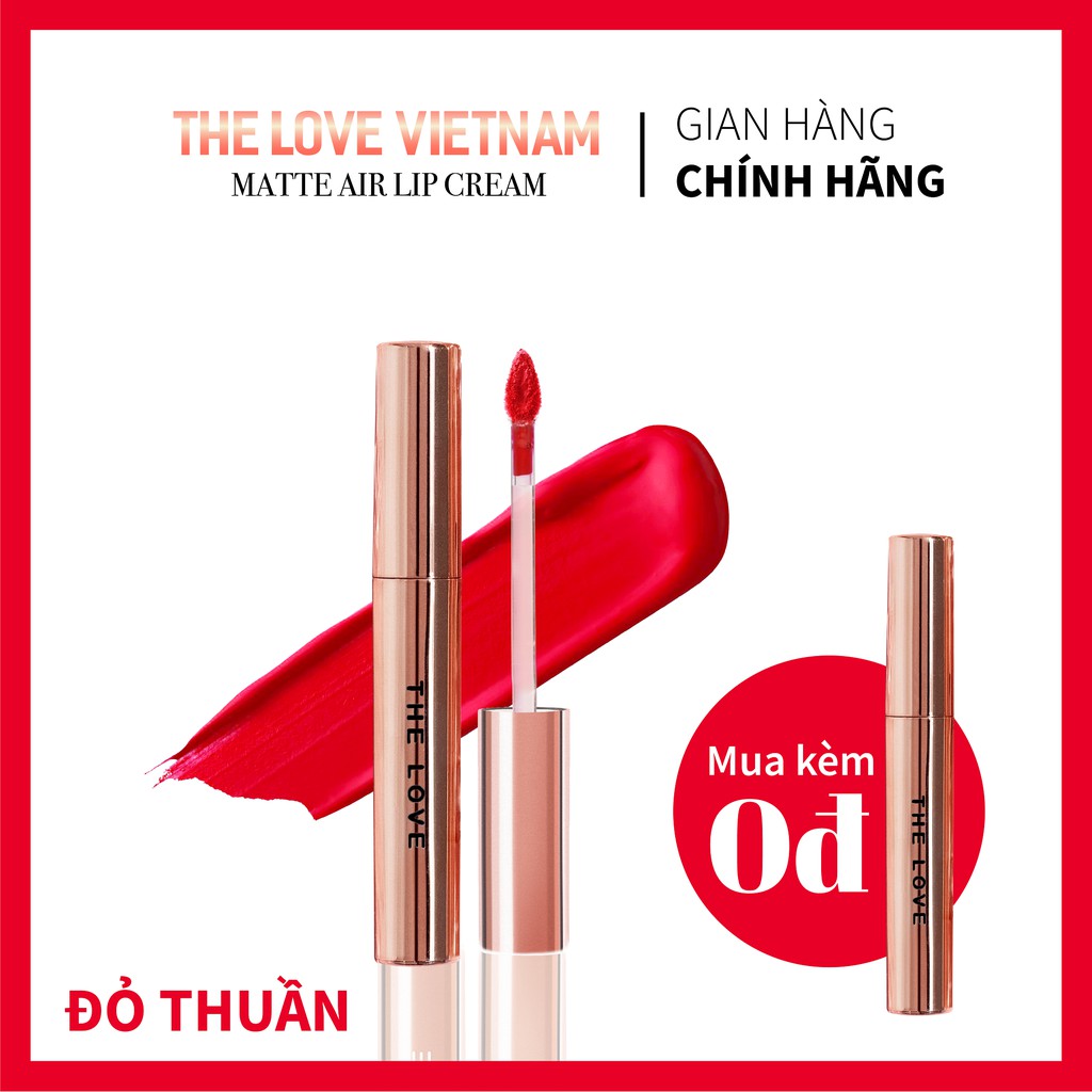 [Deal sốc] Son Kem Lì THE LOVE Đỏ Thuần Bền Màu Chính Hãng 4ml