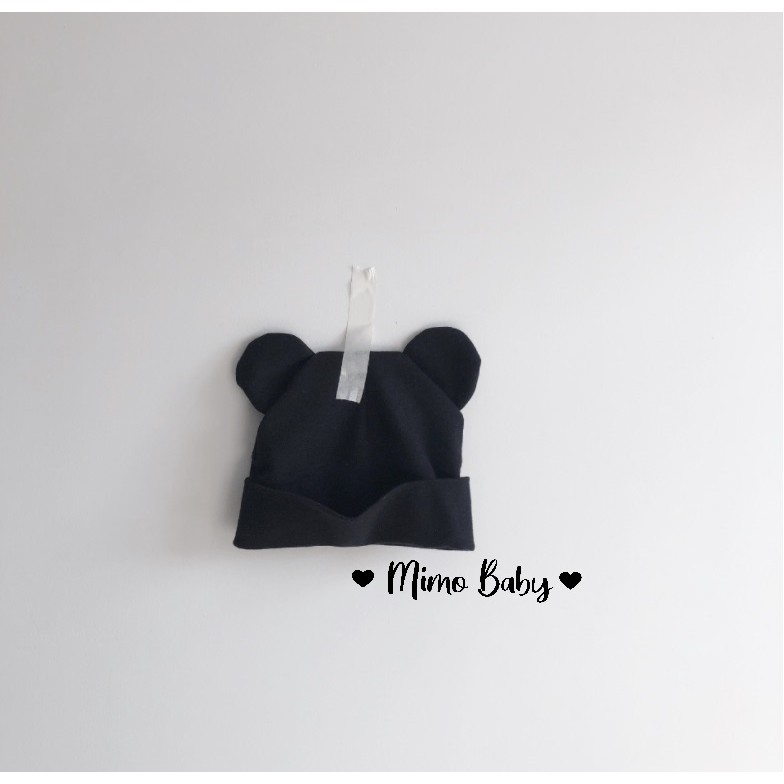 Mũ cotton tai chuột mickey cho bé - mũ trùm đầu (3-18m) MD157