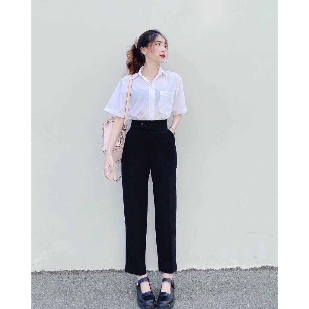 Quần Tây baggy khoá kéo