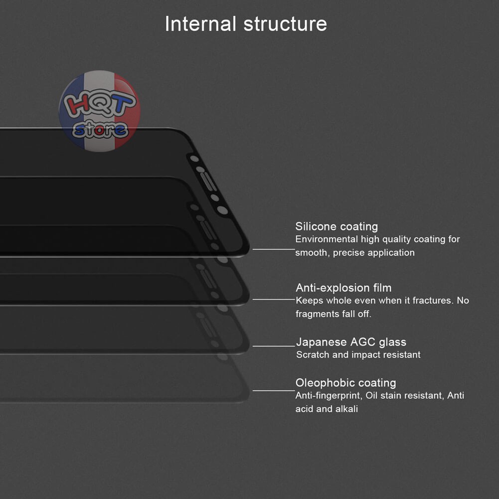 Kính cường lực chống nhìn trộm Nillkin 3D AP+ Max Iphone 11 / XR 6.1 inch