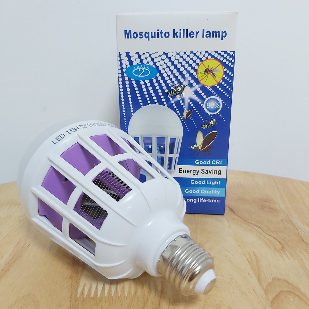 Đèn led diệt côn trùng Đèn bắt muỗi bóng tròn led 9w