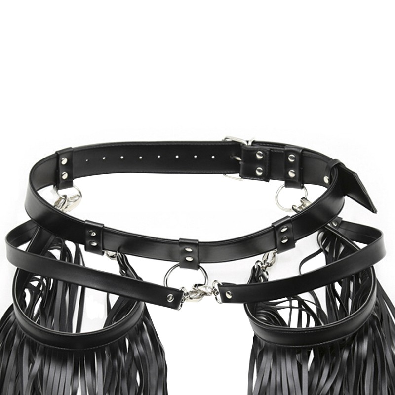 Thắt lưng da bu dễ điều chỉnh kích thước phối tua rua thời trang cho nữ