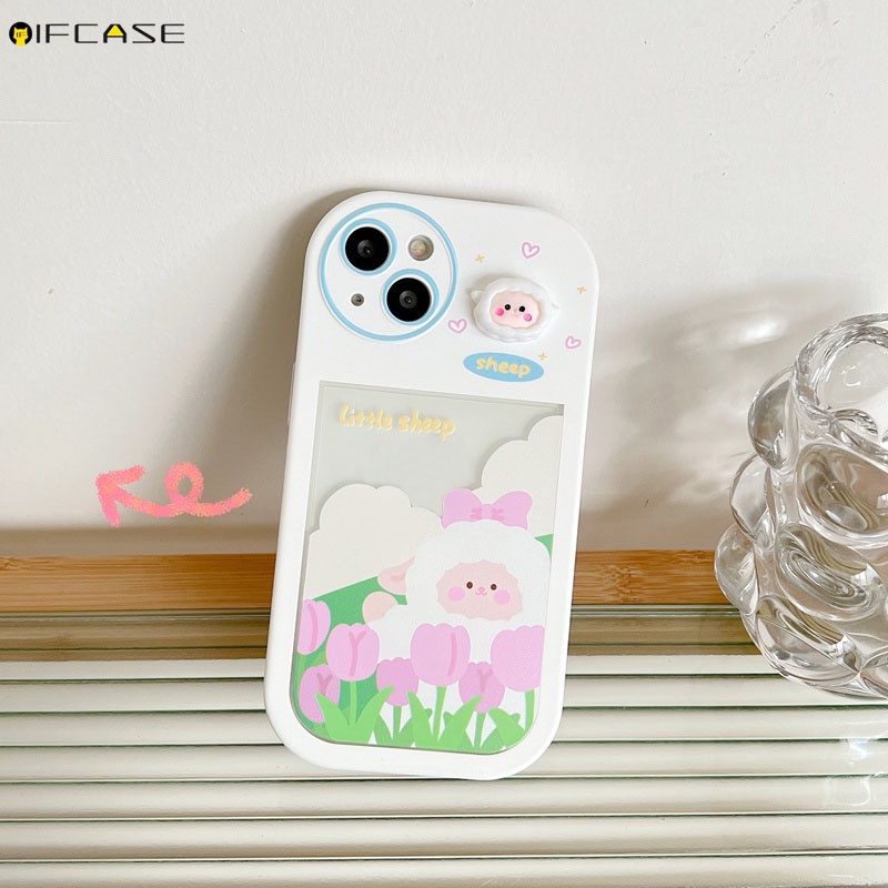 Ốp Điện Thoại Mềm Trong Suốt Chống Sốc In Hình Hoa Tulip Thắt Nơ Cho iPhone 13 12 11 Pro Max XS Max XR X