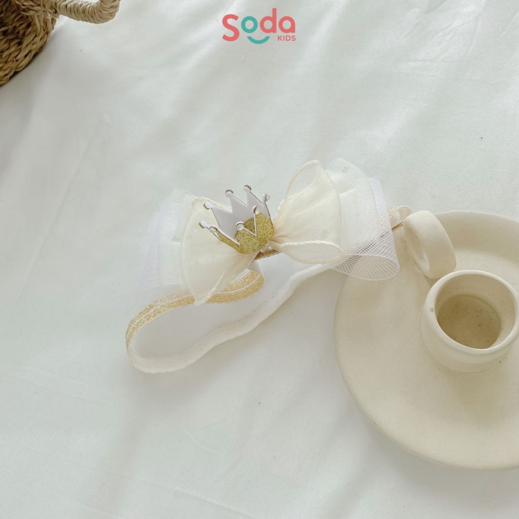 Băng đô bé gái nơ và vương miện 4 mẫu (Ảnh thật)