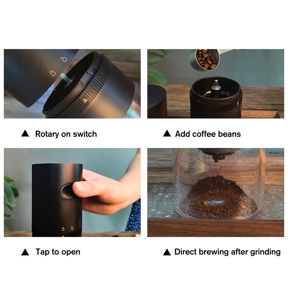 Máy xay hạt cà phê điện cầm tay TYPE-C nâng cấp mới lõi bằng gốm