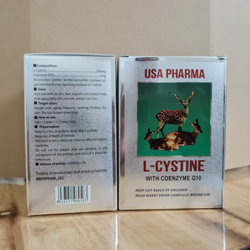 Viên uống L-CYSTINE (hộp 60 viên) ngăn ngừa rụng tóc nám tàn nhan | BigBuy360 - bigbuy360.vn