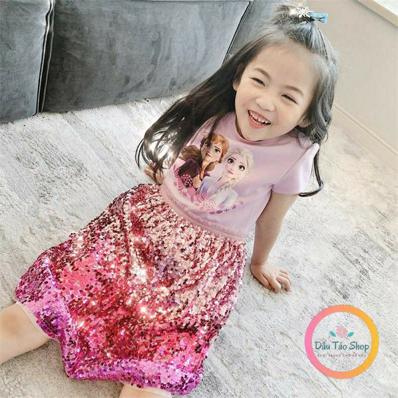 Váy Elsa đính kim sa