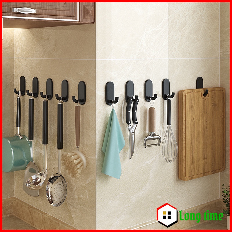 Móc dán tường treo đồ đa năng bằng thép không gỉ sơn tĩnh điện