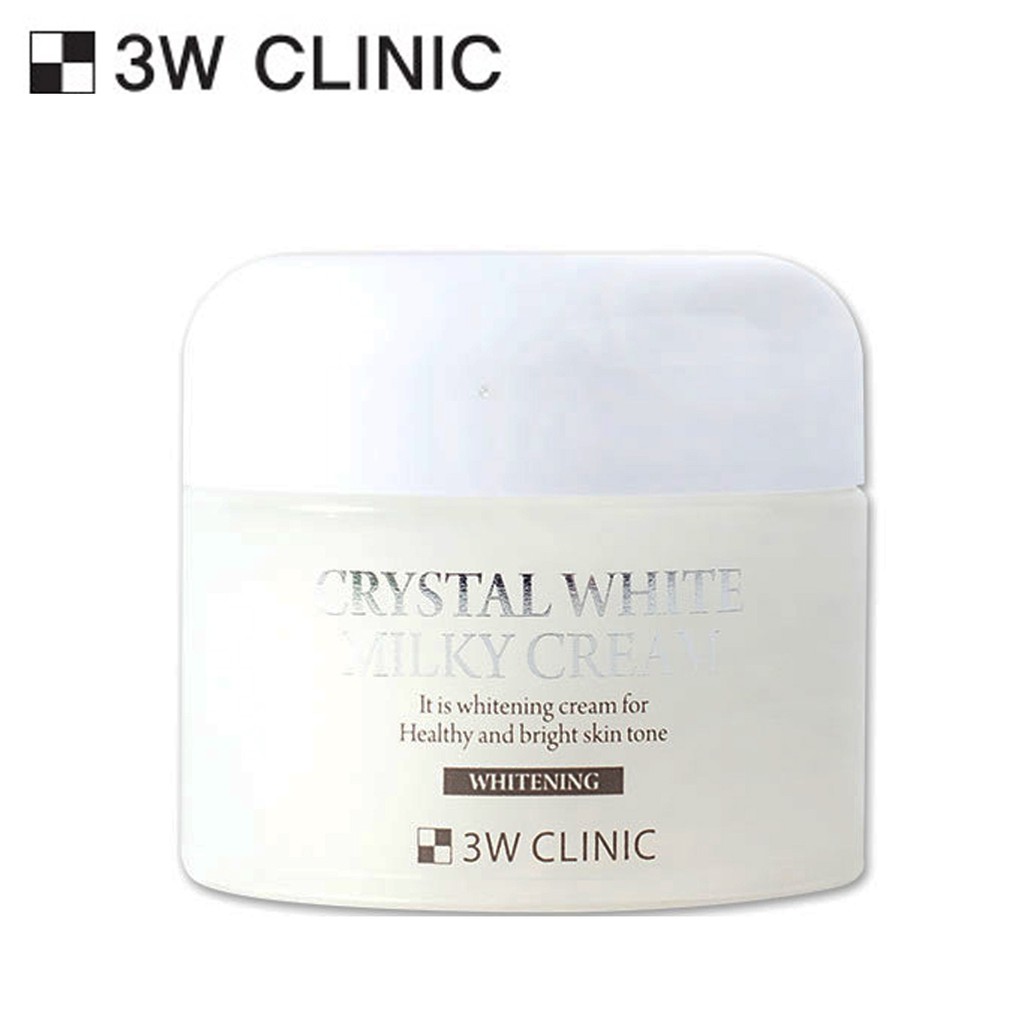 KEM DƯỠNG TRẮNG DA CRYSTAL WHITE MILKY CREAM 3W CLINIC 50 GRAM