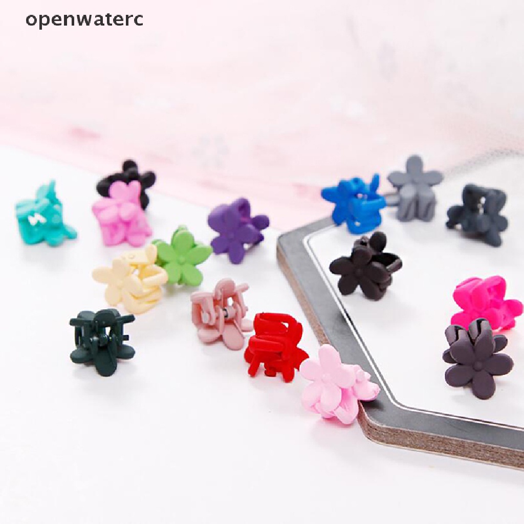 Set 10 Kẹp Tóc Càng Cua Hình Bông Hoa Màu Kẹo Ngọt Thời Trang
