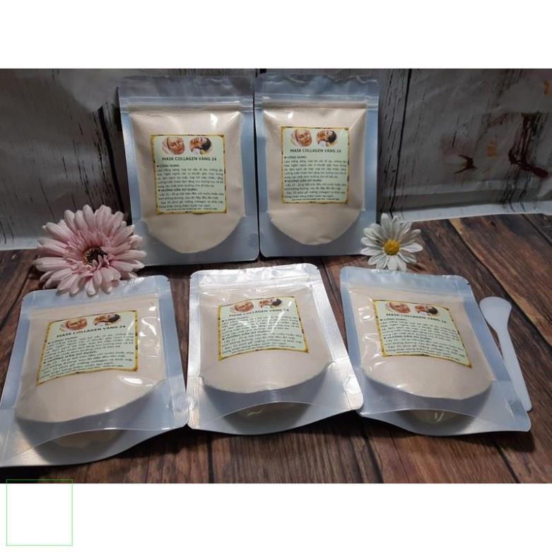 1kg Mặt nạ dẻo vàng collagen 24(vàng sâm) giá sỉ handmade