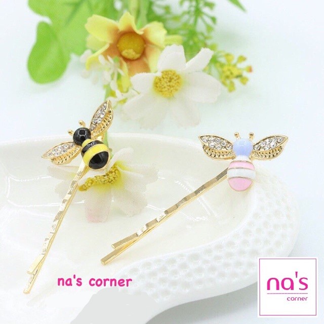 Kẹp tóc ong vàng ong hồng dễ thương