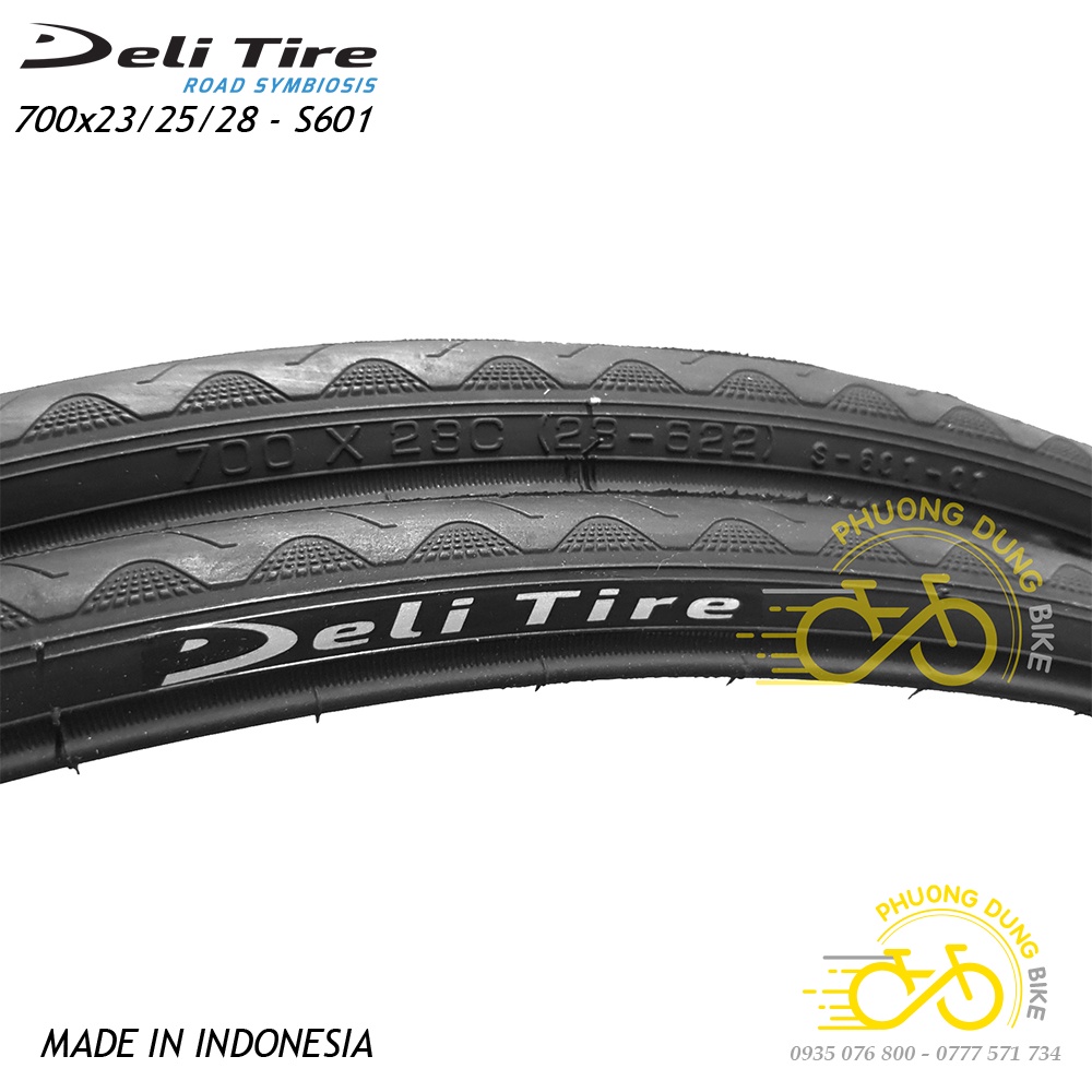 Cặp Lốp (vỏ) xe đạp Deli Tire S601 700x23C / 700x25C / 700x28C