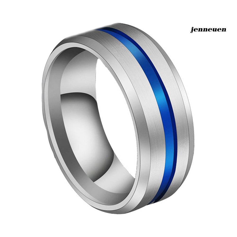 Nhẫn Đeo Tay Thép Titan 8mm Thời Trang Dành Cho Cả Nam Và Nữ