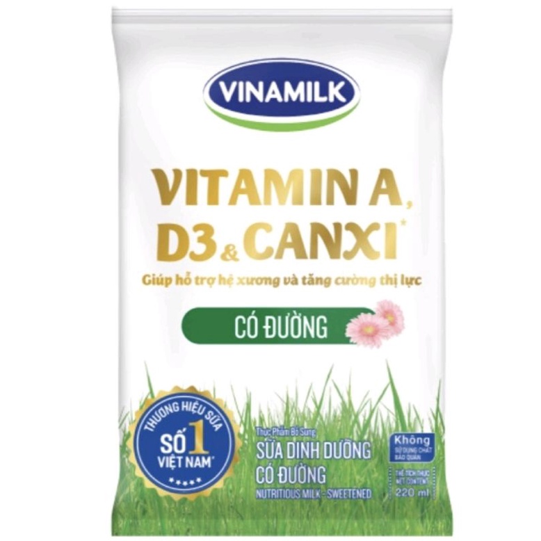 Sữa tươi vinamilk 220ml bịch | BigBuy360 - bigbuy360.vn
