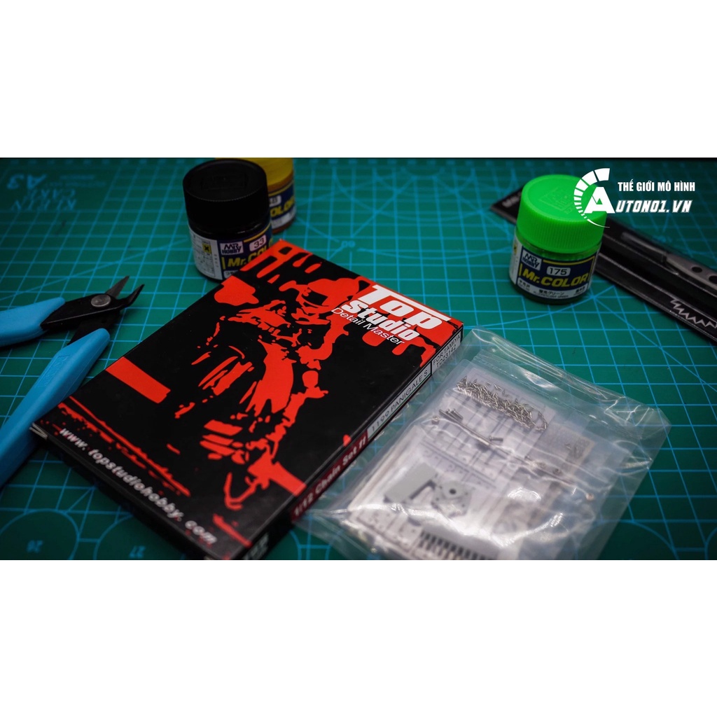 PHỤ KIỆN ĐỘ SÊN KIM LOẠI CHUYỂN ĐỘNG ĐƯỢC DÀNH CHO XE DUCATI 1199 TD23142 1:12 TOP STUDIO 7298