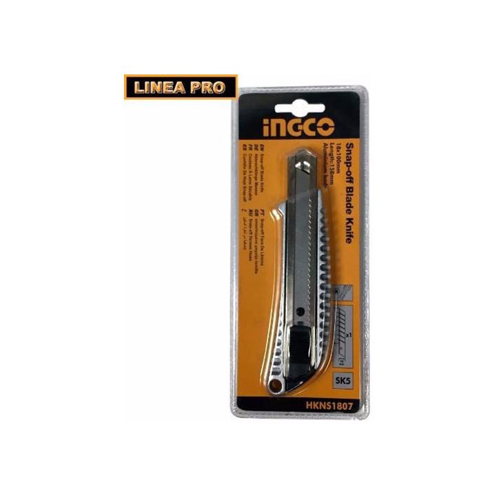 Dao rọc giấy 61mm INGCO HKNS1807 + kèm 1 lưỡi SK5