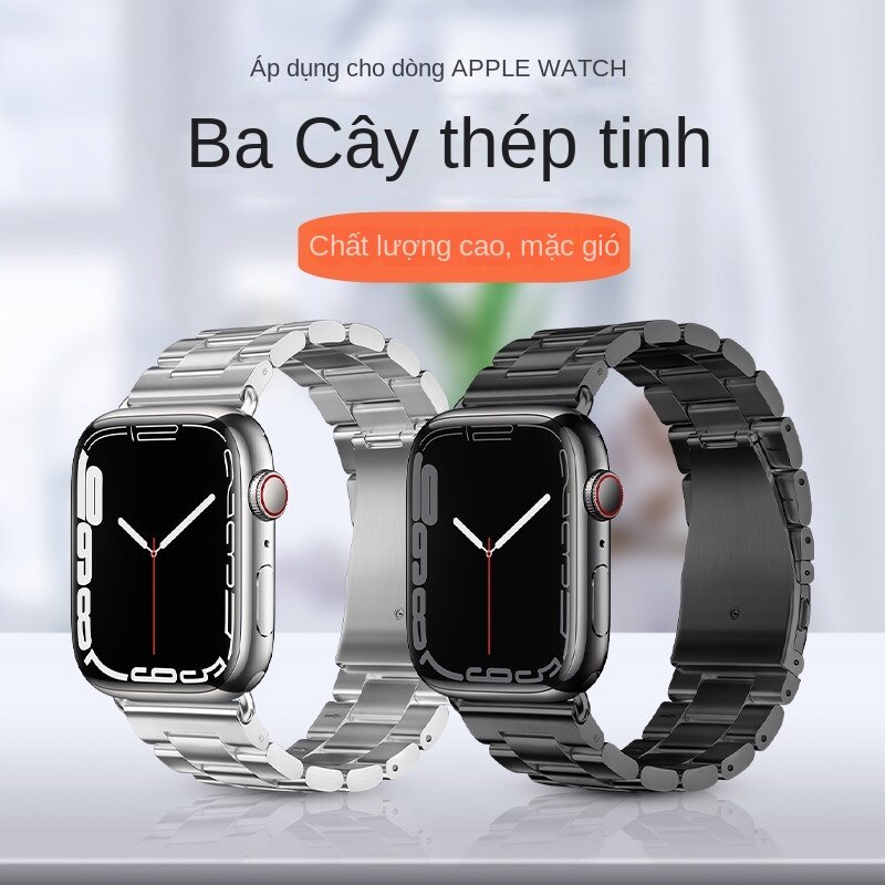 Dây đeo đồng hồ thép không gỉ thay thế thích hợp cho Apple Watch 9 8 7 6 5 4 iWatch SE 41mm 45mm 40MM 44MM Series T500