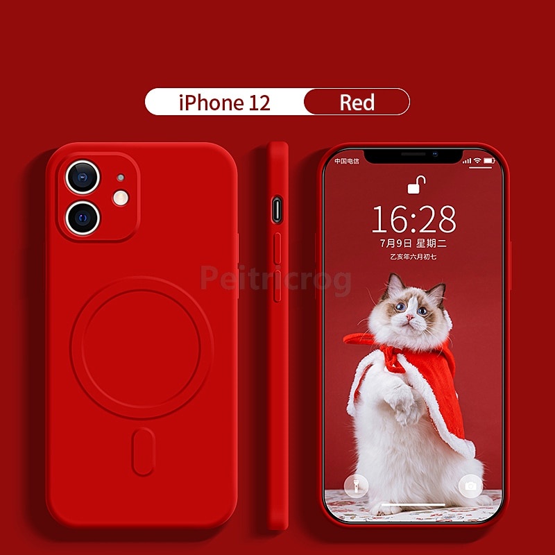 Ốp điện thoại silicon từ tính thích hợp cho Iphone 12 11 Pro Max Xs Xr X 12 Mini