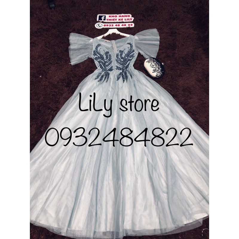 Đầm Maxi lưới tay loa kết cườm ( ảnh và video thật 1000%)