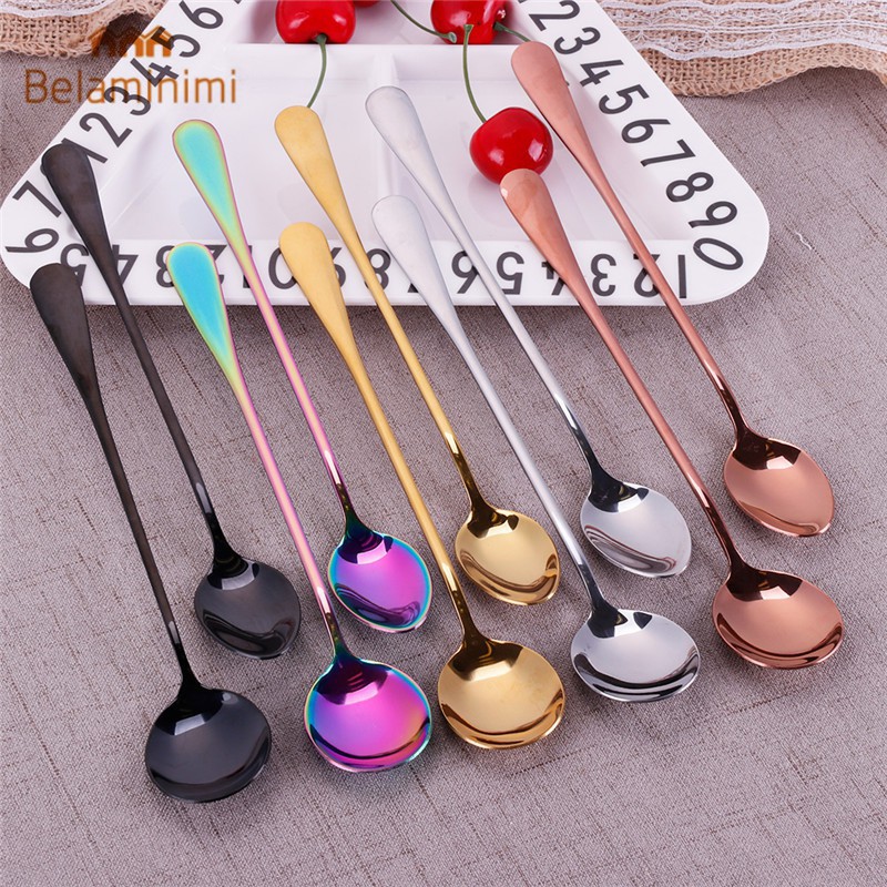 Muỗng cà phê cán dài bằng thép không gỉ