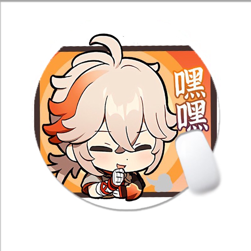 ( TRÒN ) Miếng di chuột IN HÌNH GENSHIN IMPACT ver CHỮ NHẬT miếng kê lót chuột dễ thương game anime chibi