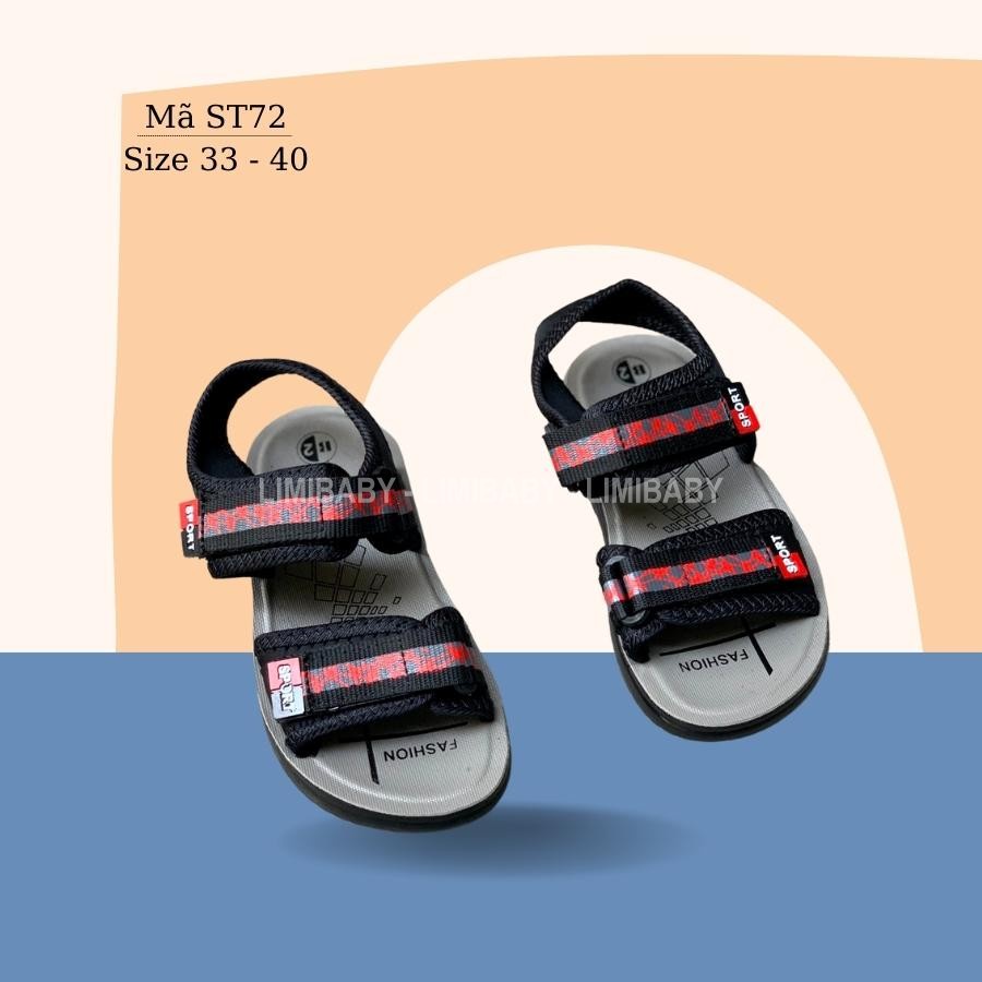Dép sandal bé trai - Quai hậu học sinh siêu nhẹ kháng khuẩn cho bé đi học đi biển khỏe khoắn và năng động ST72