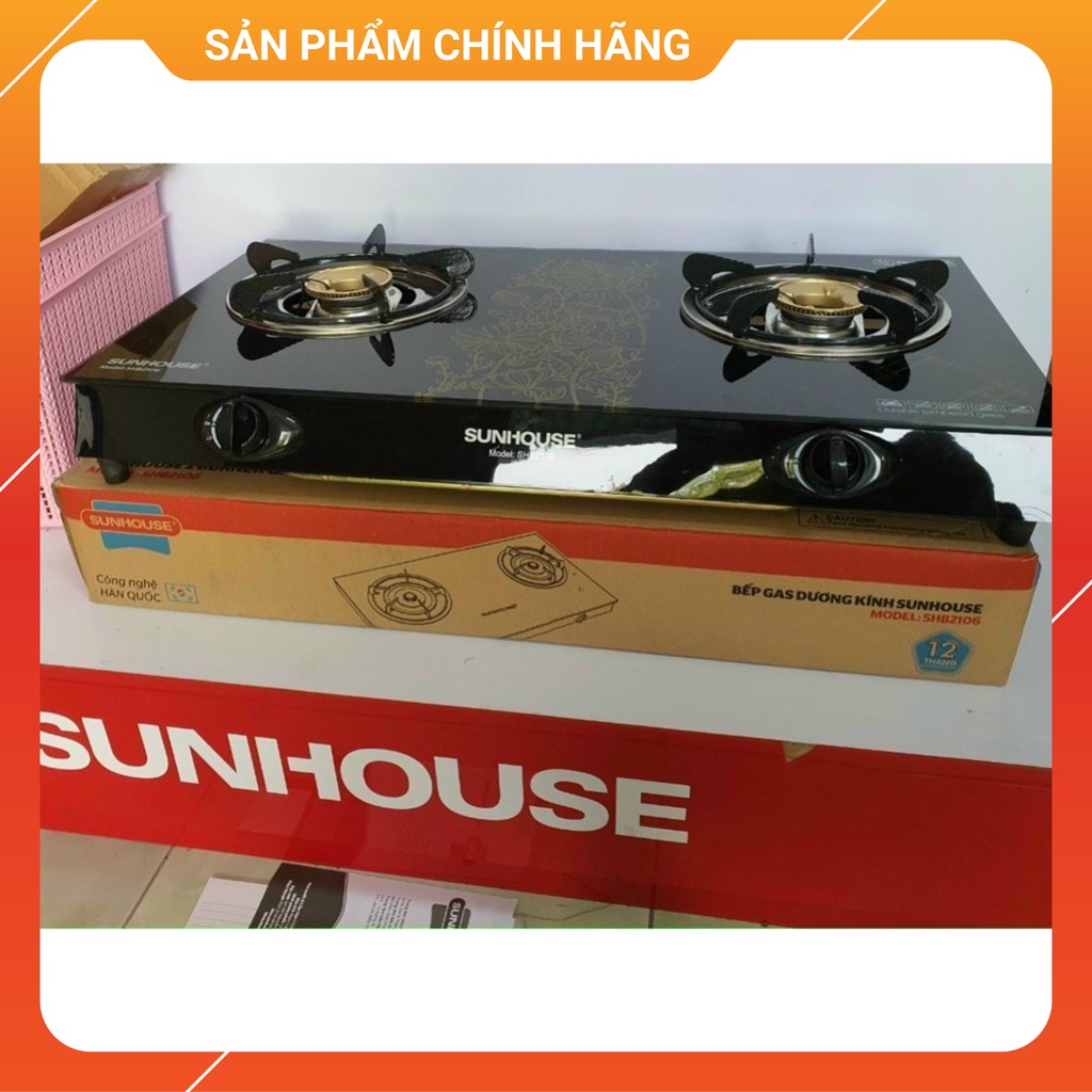 Bếp Gas Đôi SUNHOUSE Cao Cấp 2106 (chuyên phân phối) GIÁ SỈ SIÊU RẺ