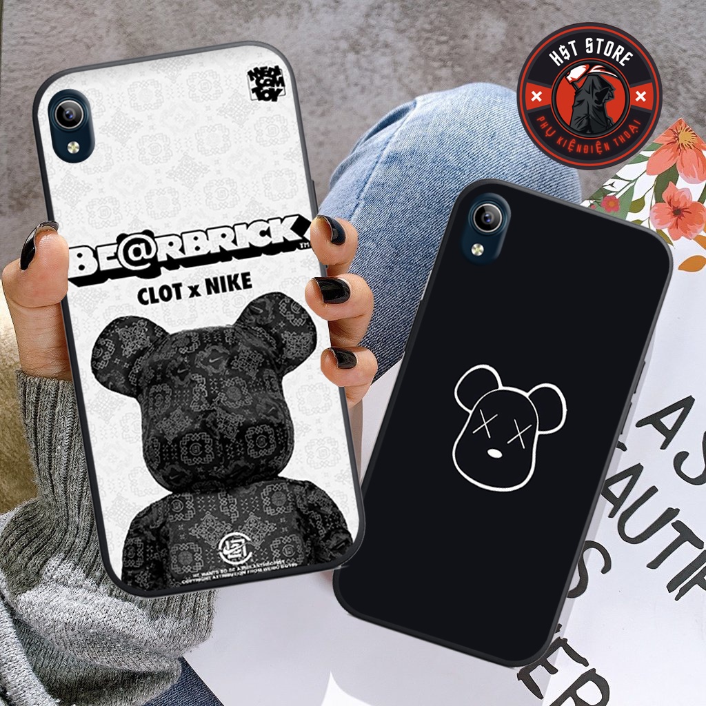 Ốp lưng Vivo Y91 / Vivo Y95 / Vivo Y91C -  in hình chú gấu bear brick màu đen và màu boot trắng siêu đẹp