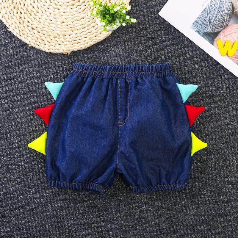 Quần Short Jeans In Hình Khủng Long Đáng Yêu Cho Bé