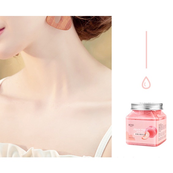 Tẩy tế bào chết cơ thể Body PEACH đào cải thiện da viêm lông, sáng da Tẩy da chết đào Heyxi FEYBEAUTY A55