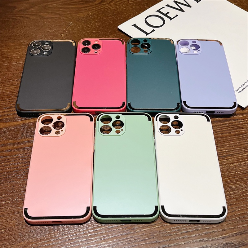 Ốp Điện Thoại TPU Mặt Nhám Màu Trơn Đa Dạng Mẫu Mã Cho iPhone 14 7 8 Plus 13 12 11 Pro X XR XS Max SE 2020