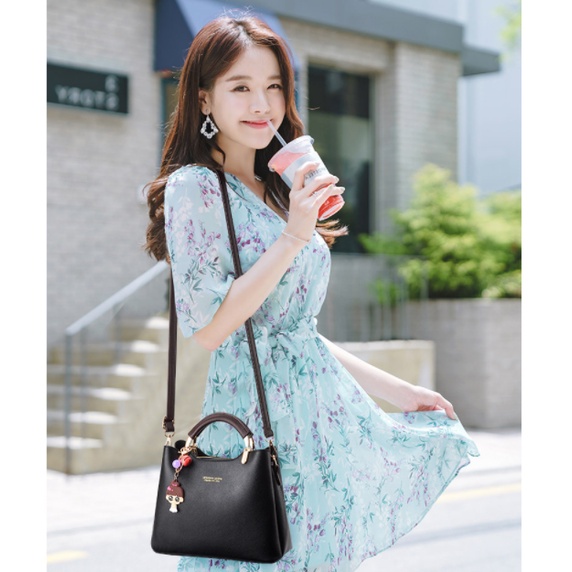 Túi Đeo Chéo Hình Hoạt Hình Màu Macaron Thời Trang Cho Nữ