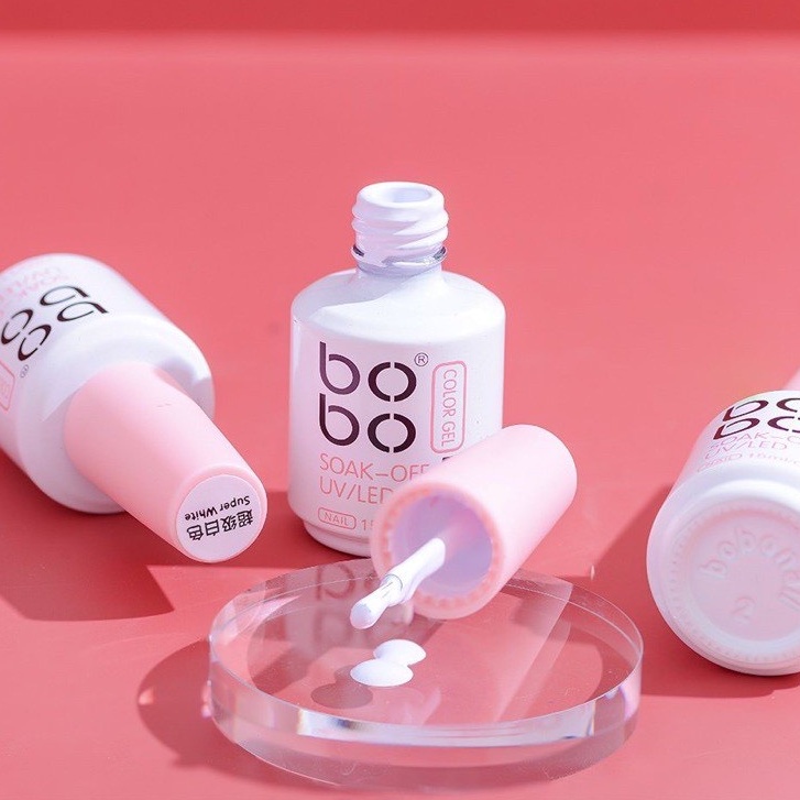 [Hoả tốc] Một Chai Sơn Gel Màu Trắng Đục BoBo chính hãng chất sơn siêu đặt mướt bao test N.P Nails