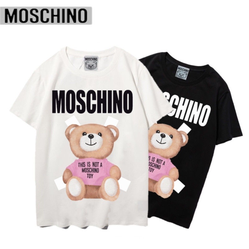Áo Sweater Tay Ngắn In Hình Gấu Moschino Thời Trang Mùa Hè Cho Cặp Đôi 2022SS