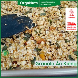 Granola ăn kiêng mix nhiều hạt không đường tinh luyện giòn thơm, ngũ cốc hỗ trợ eatclean và giảm cân by Organuts