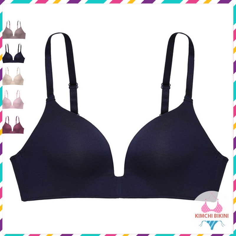 Áo Ngực Su kimchibikini Không Gọng Đệm Mỏng Chống Hằn Mỡ Lưng Có Thanh Silicon Cạnh Sườn Cố Định Ngực AL022