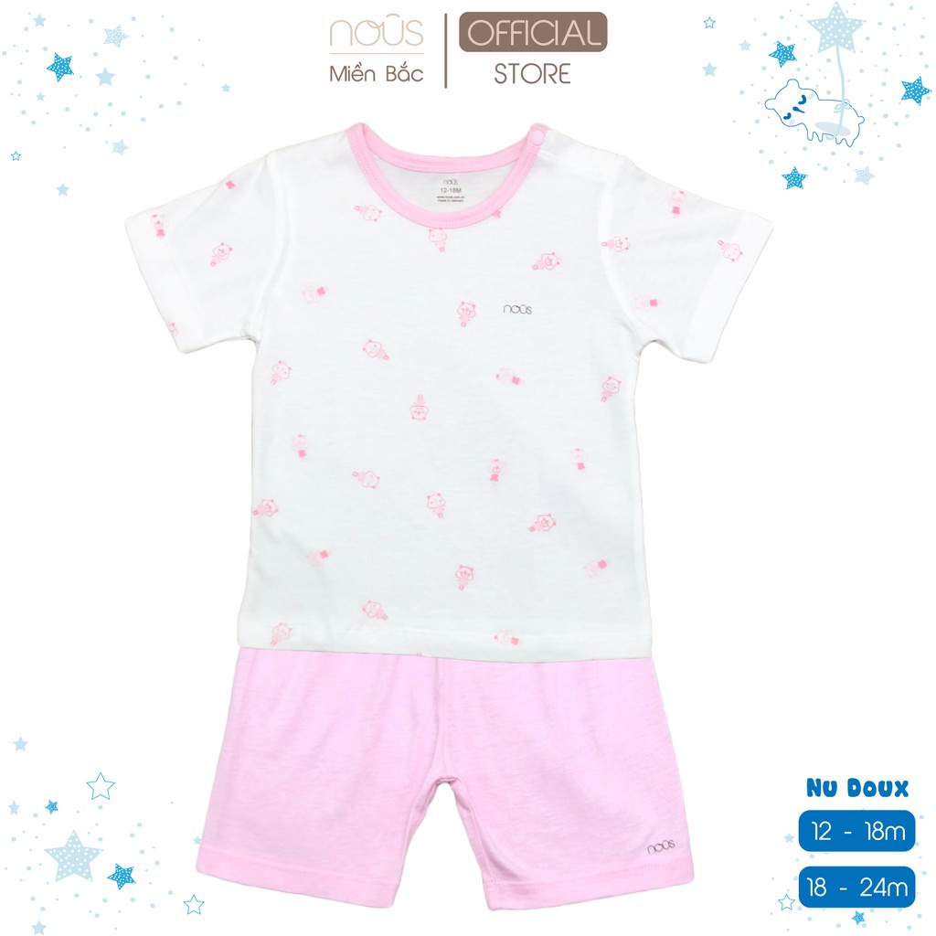 [FULL] Bộ quần áo cộc Nous cài vai cho bé (12 - 24 tháng)