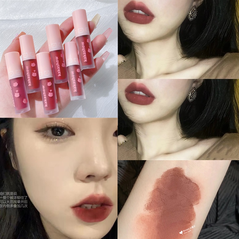 ⚜️Son môi KAKASHOW kết cấu mờ dưỡng ẩm mềm mại kháng nước trang điểm lâu trôi
